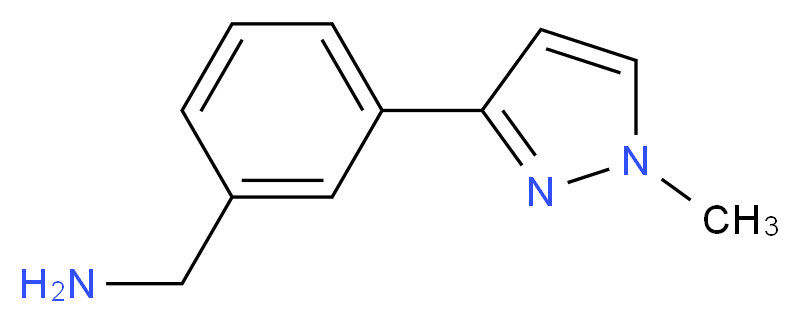 3-(1-methyl-1H-pyrazol-3-yl)benzylamine_分子结构_CAS_910037-10-4)