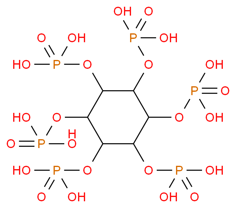 {[2,3,4,5,6-pentakis(phosphonooxy)cyclohexyl]oxy}phosphonic acid_分子结构_CAS_83-86-3