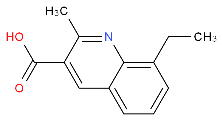 8-ETHYL-2-METHYLQUINOLINE-3-CARBOXYLIC ACID_分子结构_CAS_948291-31-4)