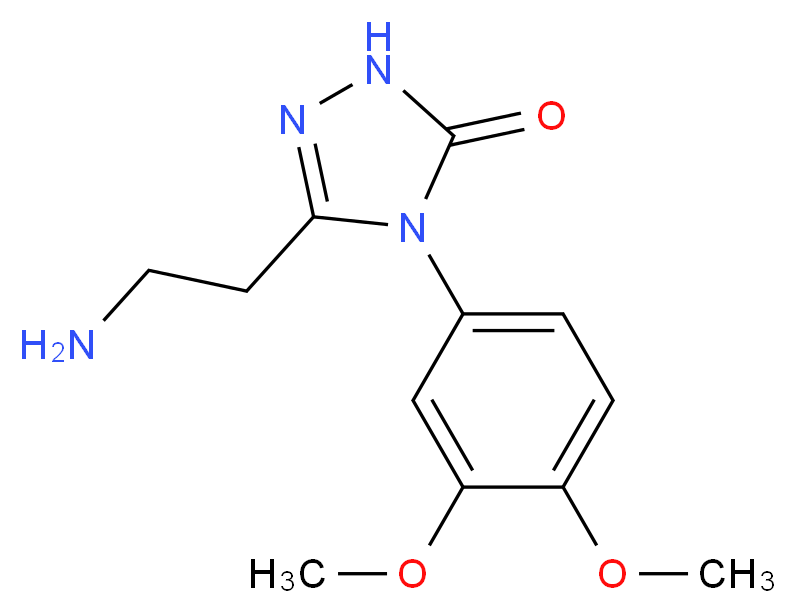 5-(2-aminoethyl)-4-(3,4-dimethoxyphenyl)-2,4-dihydro-3H-1,2,4-triazol-3-one_分子结构_CAS_)
