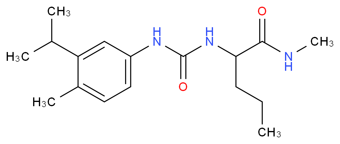 N~2~-{[(3-isopropyl-4-methylphenyl)amino]carbonyl}-N~1~-methylnorvalinamide_分子结构_CAS_)