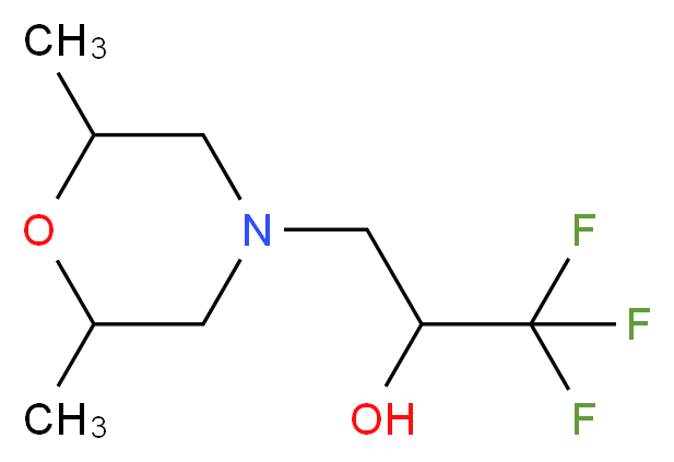 3-(2,6-Dimethylmorpholin-4-yl)-1,1,1-trifluoropropan-2-ol_分子结构_CAS_)