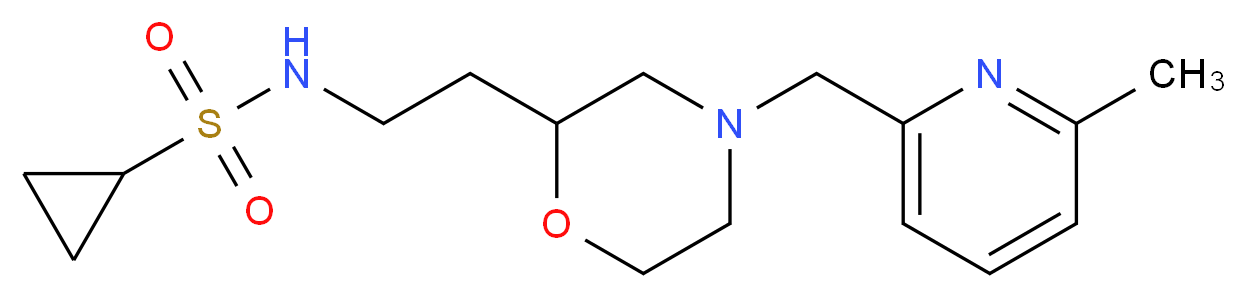 N-(2-{4-[(6-methylpyridin-2-yl)methyl]morpholin-2-yl}ethyl)cyclopropanesulfonamide_分子结构_CAS_)