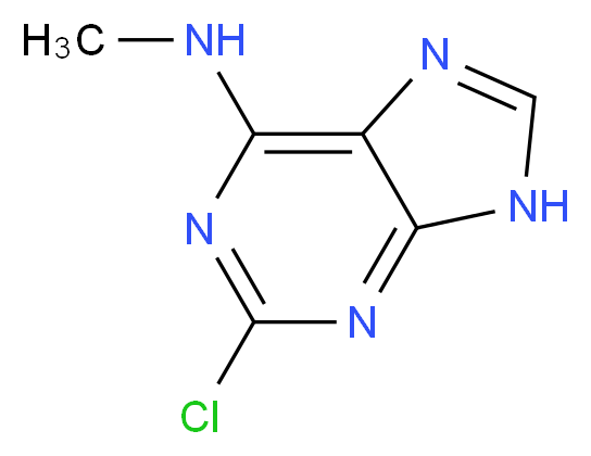 2-chloro-N-methyl-9H-purin-6-amine_分子结构_CAS_82499-02-3