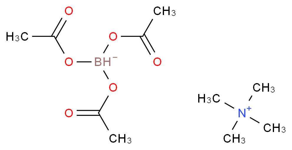 四甲基三乙酰氧硼氢化铵_分子结构_CAS_109704-53-2)