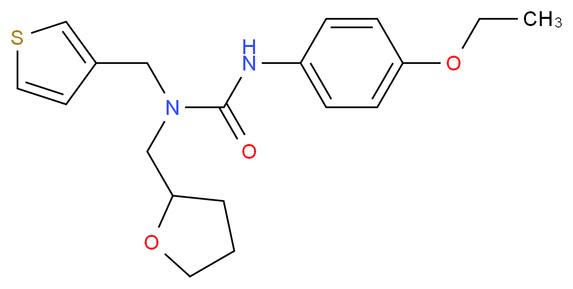 N'-(4-ethoxyphenyl)-N-(tetrahydrofuran-2-ylmethyl)-N-(3-thienylmethyl)urea_分子结构_CAS_)