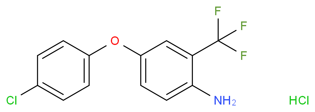 4-(4-Chlorophenoxy)-2-(trifluoromethyl)aniline hydrochloride_分子结构_CAS_)