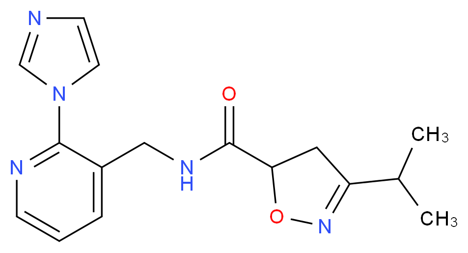 N-{[2-(1H-imidazol-1-yl)-3-pyridinyl]methyl}-3-isopropyl-4,5-dihydro-5-isoxazolecarboxamide_分子结构_CAS_)
