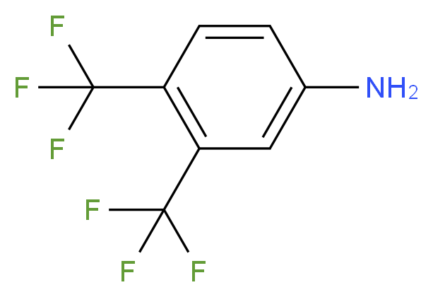 3,4-bis(trifluoromethyl)aniline_分子结构_CAS_2965-07-3