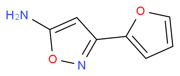 3-(furan-2-yl)-1,2-oxazol-5-amine_分子结构_CAS_33866-44-3
