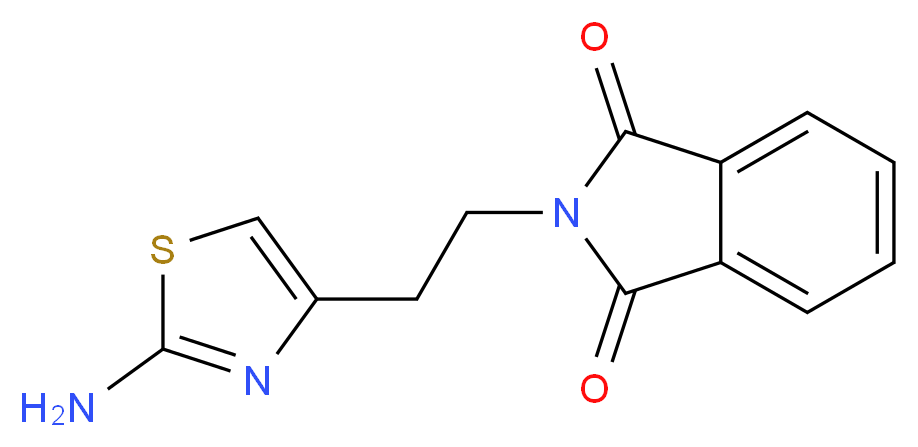 2-[2-(2-amino-1,3-thiazol-4-yl)ethyl]-2,3-dihydro-1H-isoindole-1,3-dione_分子结构_CAS_91902-14-6