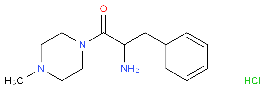 2-Amino-1-(4-methyl-1-piperazinyl)-3-phenyl-1-propanone hydrochloride_分子结构_CAS_)