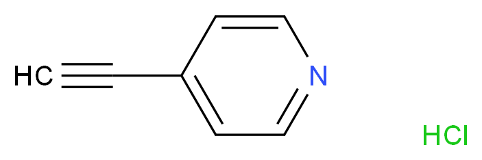 4-乙炔基吡啶盐酸盐_分子结构_CAS_352530-29-1)