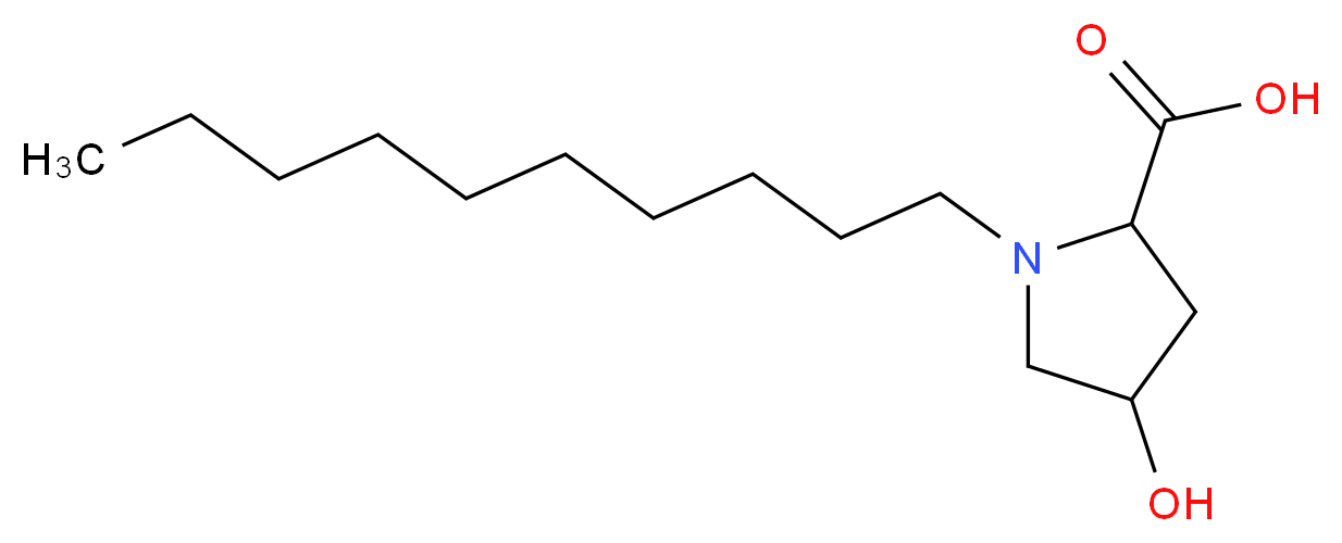 1-decyl-4-hydroxypyrrolidine-2-carboxylic acid_分子结构_CAS_76652-68-1