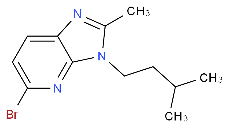 5-Bromo-3-isopentyl-2-methyl-3H-imidazo[4,5-b]pyridine_分子结构_CAS_1263281-65-7)