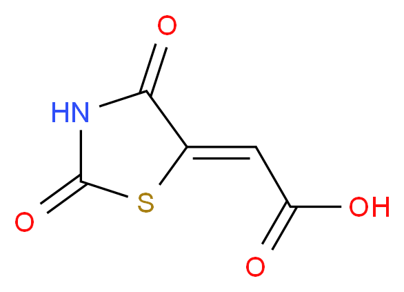 [2,4-Dioxo-thiazolidin-(5Z)-ylidene]-acetic acid_分子结构_CAS_5374-29-8)