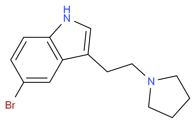 5-Bromo-3-[2-(1-pyrrolidinyl)ethyl]-1H-indole_分子结构_CAS_17274-68-9)
