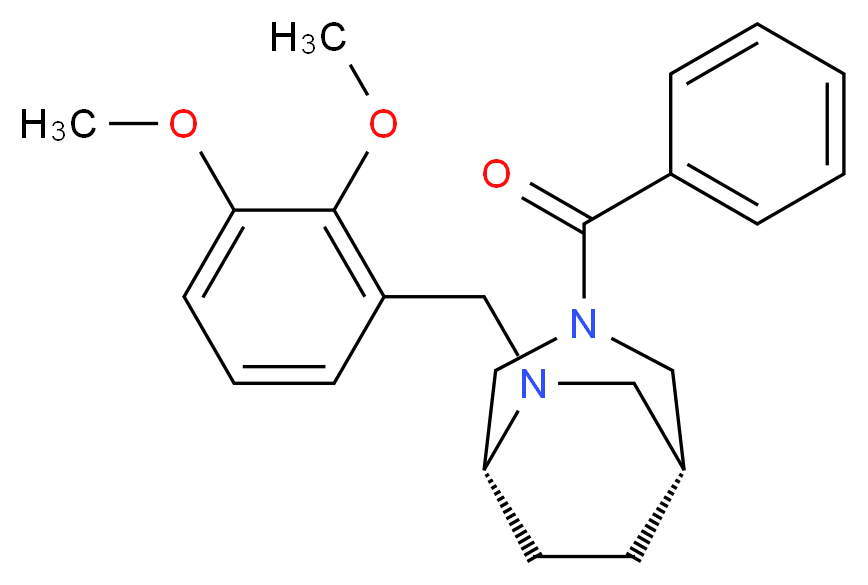 (1R*,5R*)-3-benzoyl-6-(2,3-dimethoxybenzyl)-3,6-diazabicyclo[3.2.2]nonane_分子结构_CAS_)