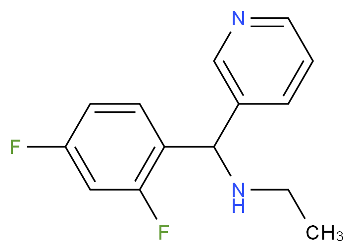 [(2,4-difluorophenyl)(pyridin-3-yl)methyl](ethyl)amine_分子结构_CAS_)