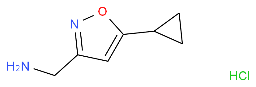 1-(5-Cyclopropyl-3-isoxazolyl)methanamine hydrochloride_分子结构_CAS_)