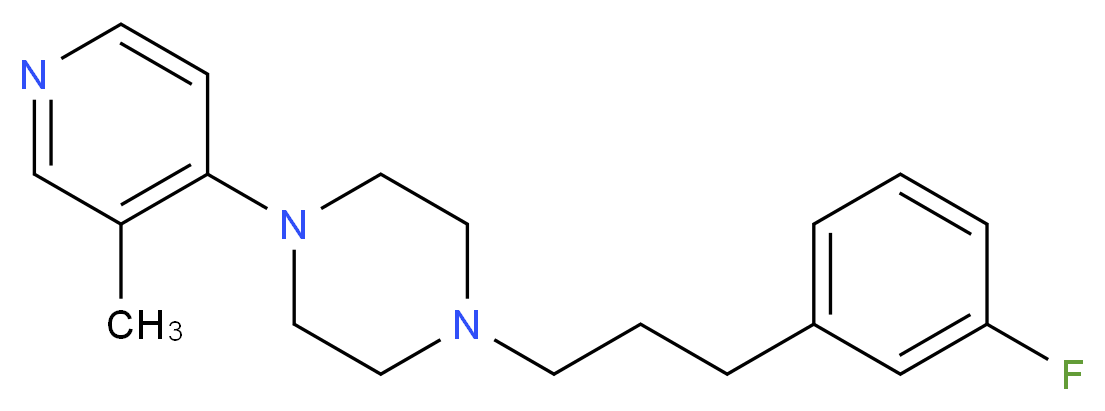 1-[3-(3-fluorophenyl)propyl]-4-(3-methyl-4-pyridinyl)piperazine_分子结构_CAS_)