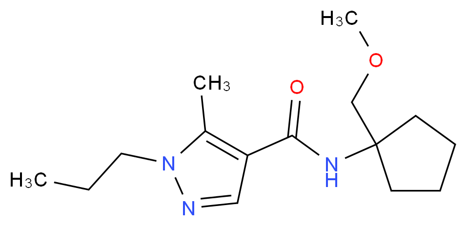 N-[1-(methoxymethyl)cyclopentyl]-5-methyl-1-propyl-1H-pyrazole-4-carboxamide_分子结构_CAS_)
