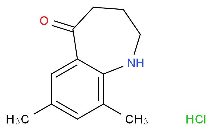 7,9-dimethyl-2,3,4,5-tetrahydro-1H-1-benzazepin-5-one hydrochloride_分子结构_CAS_1259393-22-0