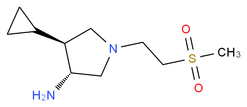 (3R*,4S*)-4-cyclopropyl-1-[2-(methylsulfonyl)ethyl]-3-pyrrolidinamine_分子结构_CAS_)