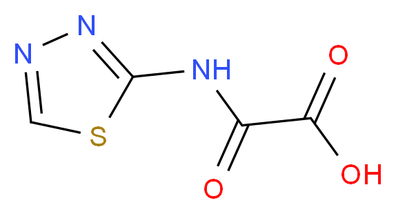 Oxo(1,3,4-thiadiazol-2-ylamino)acetic acid_分子结构_CAS_130992-20-0)