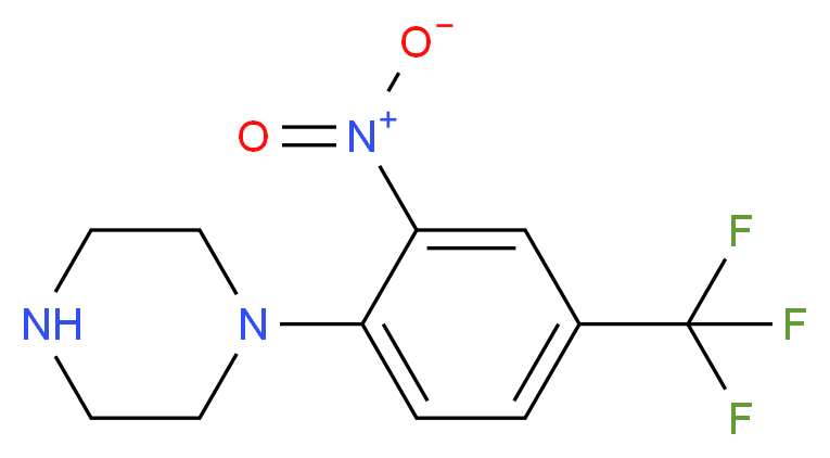 N-[2-Nitro-4-(trifluoromethyl)phenyl]piperazine 97%_分子结构_CAS_58315-38-1)