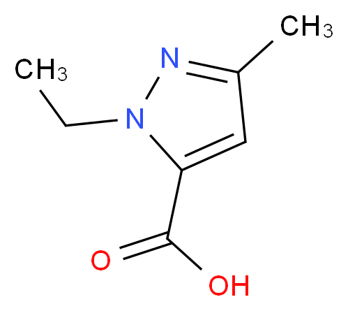 1-ethyl-3-methyl-1H-pyrazole-5-carboxylic acid_分子结构_CAS_50920-65-5