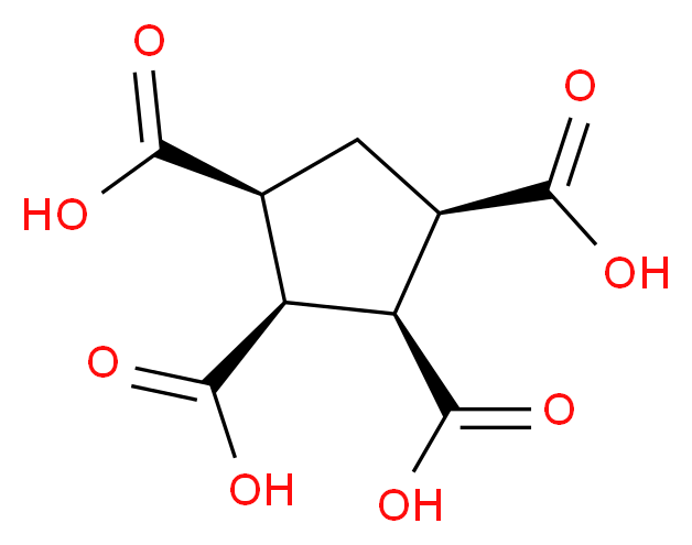 (1R,2R,3S,4S)-cyclopentane-1,2,3,4-tetracarboxylic acid_分子结构_CAS_3786-91-2