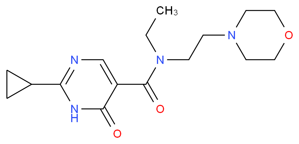 2-cyclopropyl-N-ethyl-N-(2-morpholin-4-ylethyl)-6-oxo-1,6-dihydropyrimidine-5-carboxamide_分子结构_CAS_)