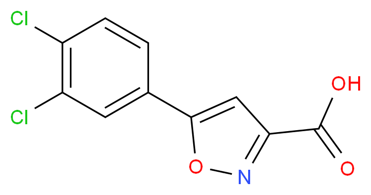 5-(3,4-dichlorophenyl)-1,2-oxazole-3-carboxylic acid_分子结构_CAS_876710-49-5