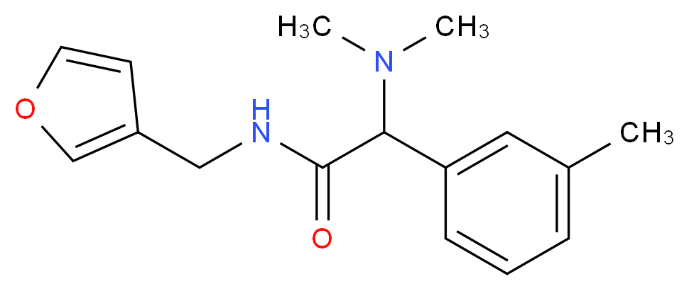 2-(dimethylamino)-N-(3-furylmethyl)-2-(3-methylphenyl)acetamide_分子结构_CAS_)