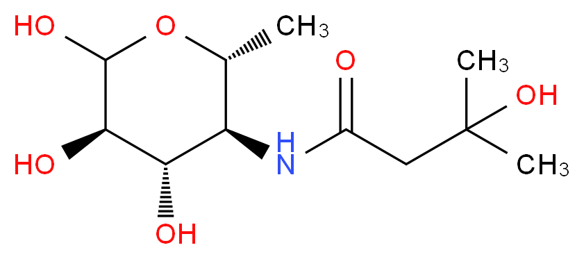 3-hydroxy-3-methyl-N-[(2R,3S,4S,5R)-4,5,6-trihydroxy-2-methyloxan-3-yl]butanamide_分子结构_CAS_769959-88-8