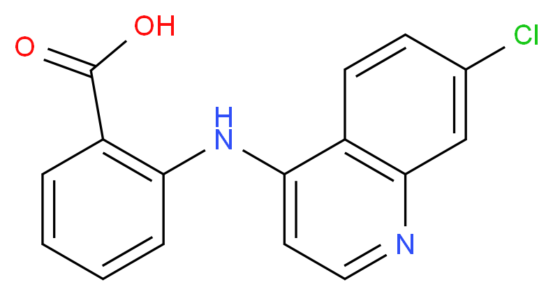 2-[(7-chloroquinolin-4-yl)amino]benzoic acid_分子结构_CAS_10440-42-3