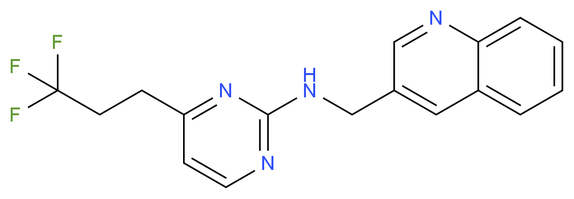 N-(quinolin-3-ylmethyl)-4-(3,3,3-trifluoropropyl)pyrimidin-2-amine_分子结构_CAS_)
