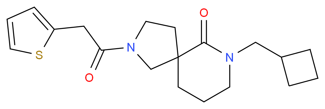 7-(cyclobutylmethyl)-2-(2-thienylacetyl)-2,7-diazaspiro[4.5]decan-6-one_分子结构_CAS_)
