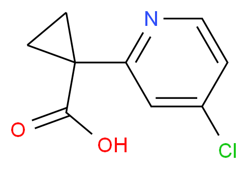 1-(4-chloropyridin-2-yl)cyclopropanecarboxylic acid_分子结构_CAS_1060808-99-2)