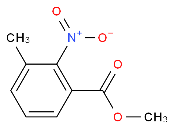 methyl 3-methyl-2-nitrobenzoate_分子结构_CAS_5471-82-9