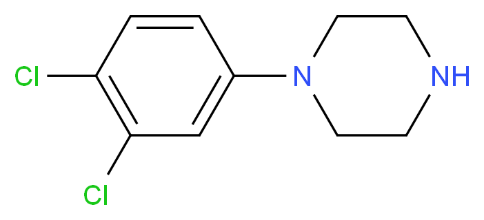 1-(3,4-dichlorophenyl)piperazine_分子结构_CAS_57260-67-0