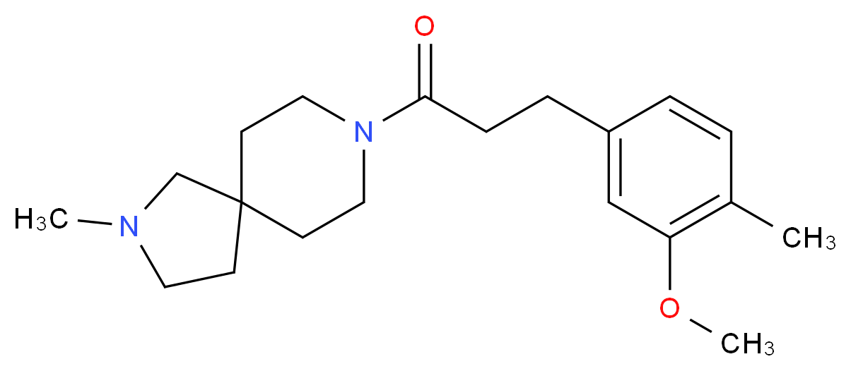 8-[3-(3-methoxy-4-methylphenyl)propanoyl]-2-methyl-2,8-diazaspiro[4.5]decane_分子结构_CAS_)