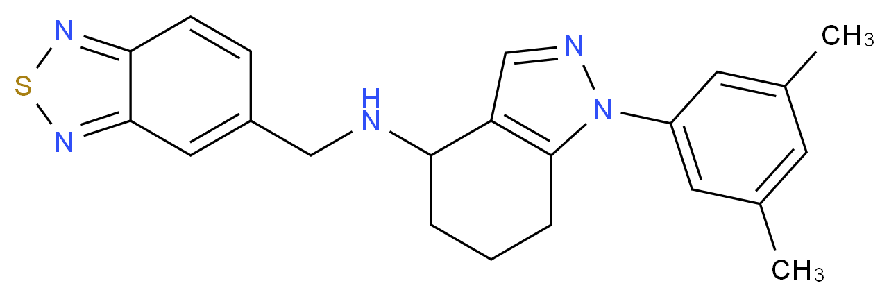 N-(2,1,3-benzothiadiazol-5-ylmethyl)-1-(3,5-dimethylphenyl)-4,5,6,7-tetrahydro-1H-indazol-4-amine_分子结构_CAS_)