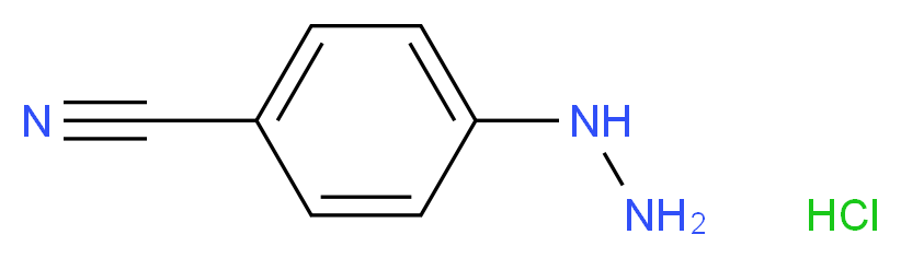 4-Cyanophenylhydrazine hydrochloride_分子结构_CAS_2863-98-1)