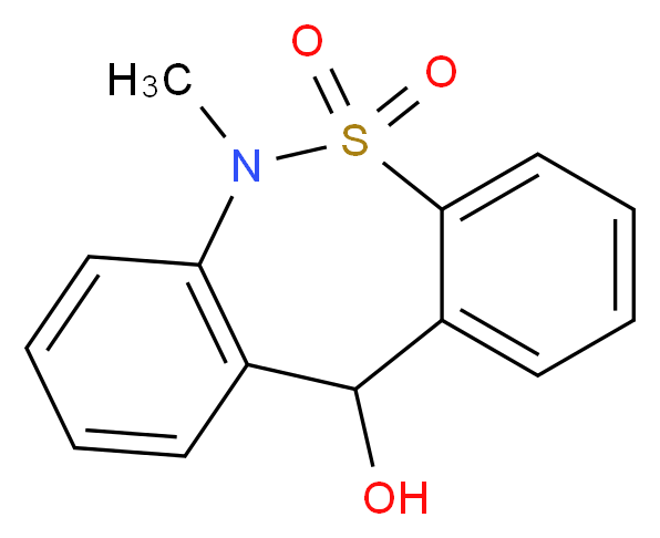 6,11-Dihydro-6-methyl-dibenzo[c,f][1,2]thiazepin-11-ol 5,5-Dioxide_分子结构_CAS_26638-56-2)