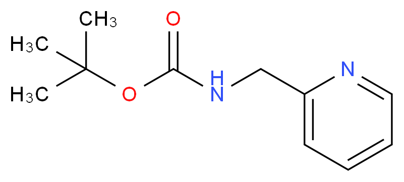 tert-butyl N-(pyridin-2-ylmethyl)carbamate_分子结构_CAS_134807-28-6