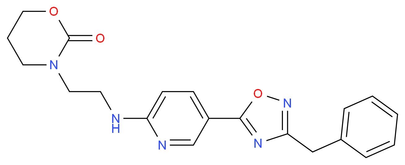 3-(2-{[5-(3-benzyl-1,2,4-oxadiazol-5-yl)-2-pyridinyl]amino}ethyl)-1,3-oxazinan-2-one_分子结构_CAS_)