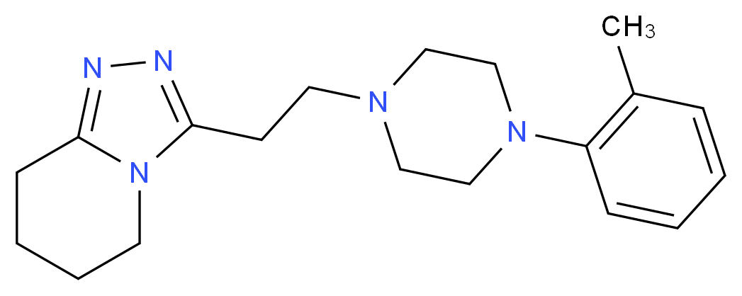 1-(2-methylphenyl)-4-(2-{5H,6H,7H,8H-[1,2,4]triazolo[4,3-a]pyridin-3-yl}ethyl)piperazine_分子结构_CAS_72822-12-9