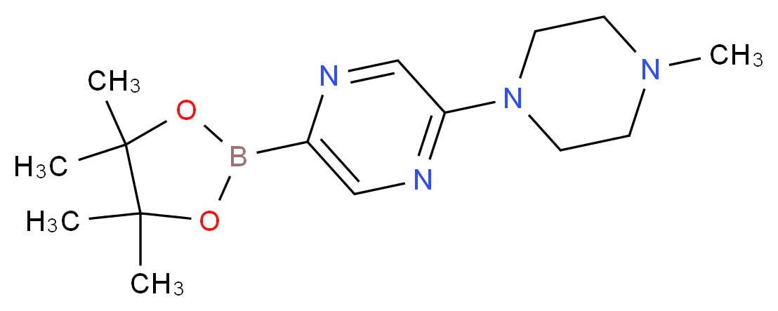 5-(4-METHYLPIPERAZIN-1-YL)PYRAZINE-2-BORONIC ACID PINACOL ESTER_分子结构_CAS_1186041-98-4)